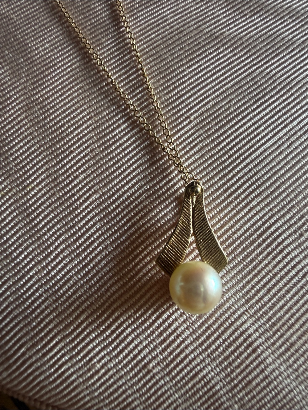 😍14K vintage pearl necklace